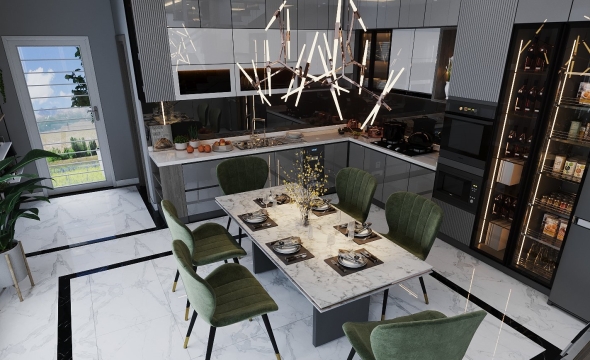 Tủ Bếp Nhà Phố Liền Kề